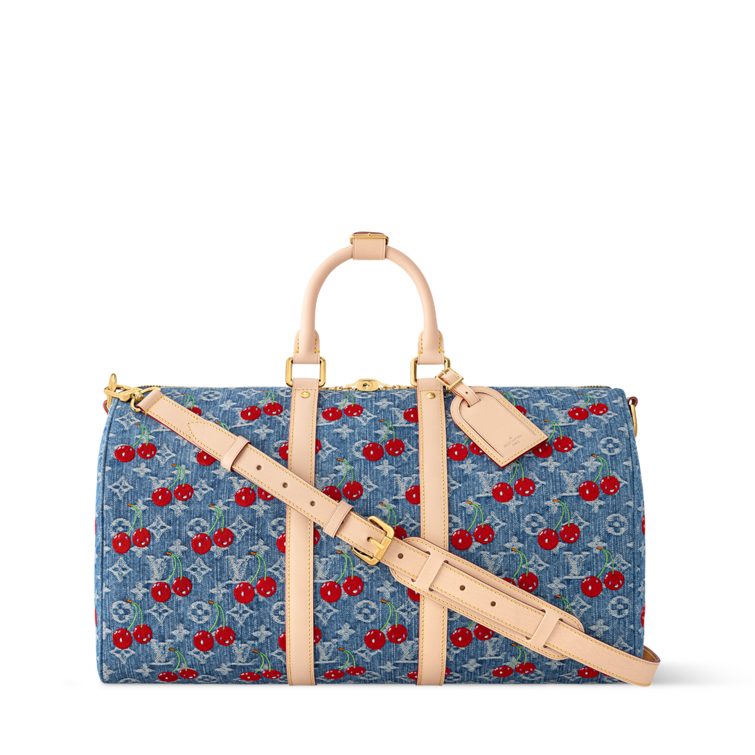 LV x TM Bolsa Keepall Bandoulière 45 Monogram Denim - Viagem